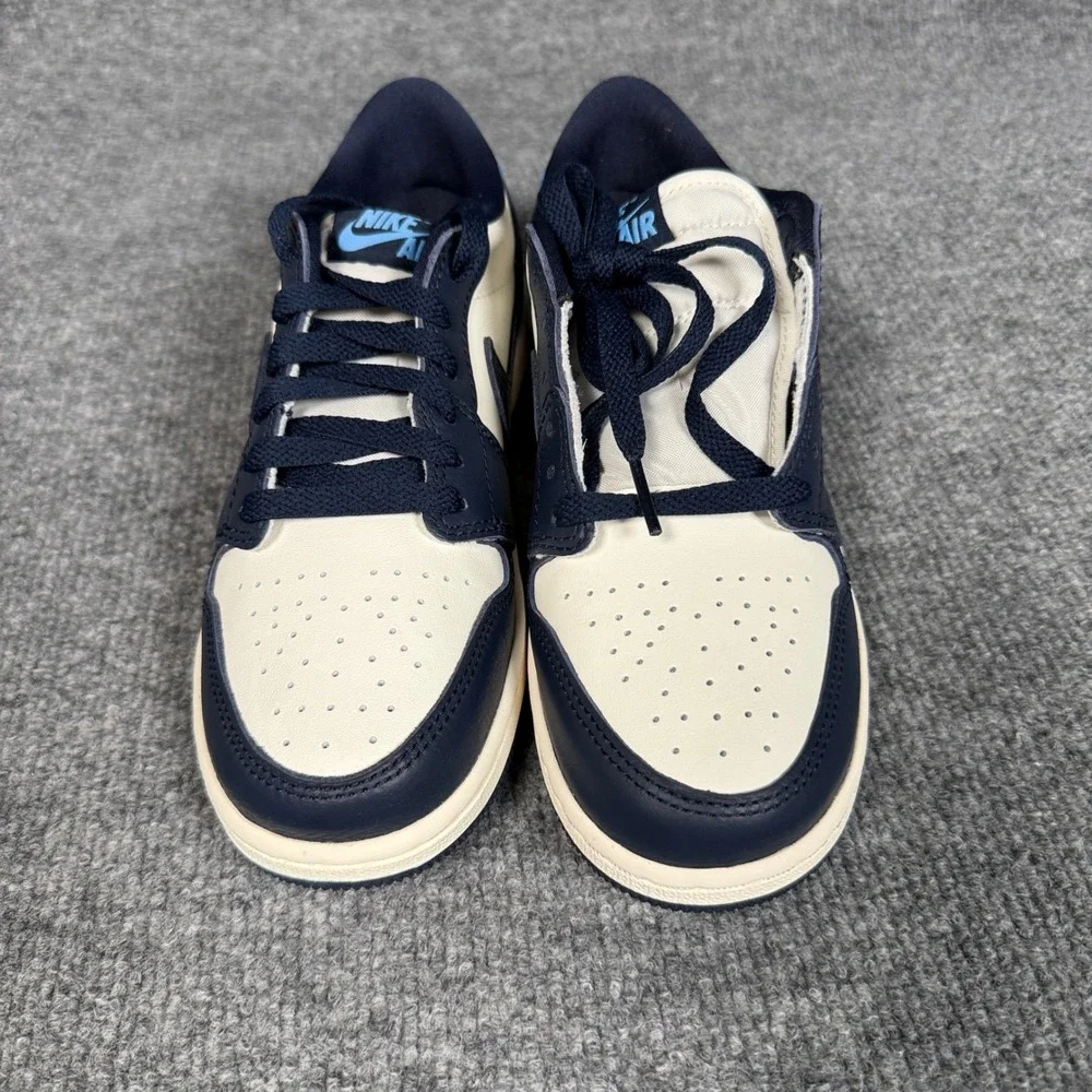 Nike Kids5 Air Jordan 1 Low OG Obsidian Big Shoes Sneaker White Black CZ0858-400